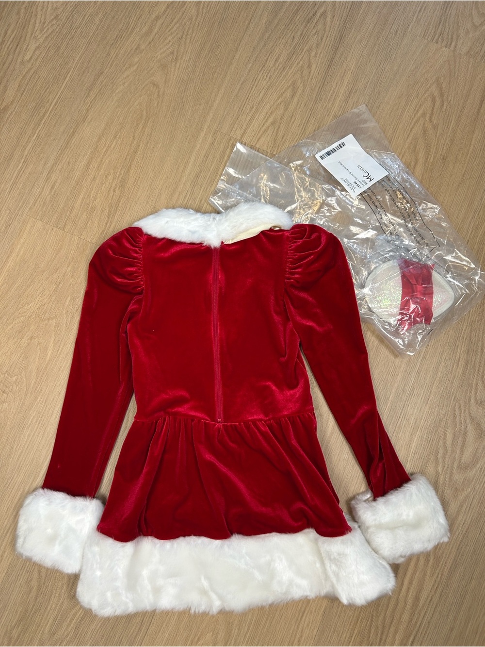 NWT Weissman 13540 Santa’s Gonna Rock And Roll Velvet Faux Fur Trim Costume MC - Picture 4 of 9